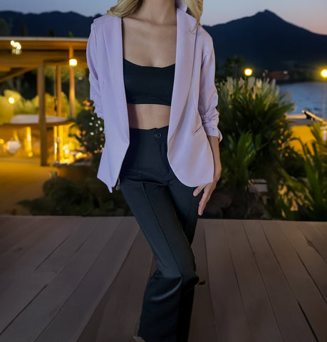 Blazer lila para mujer