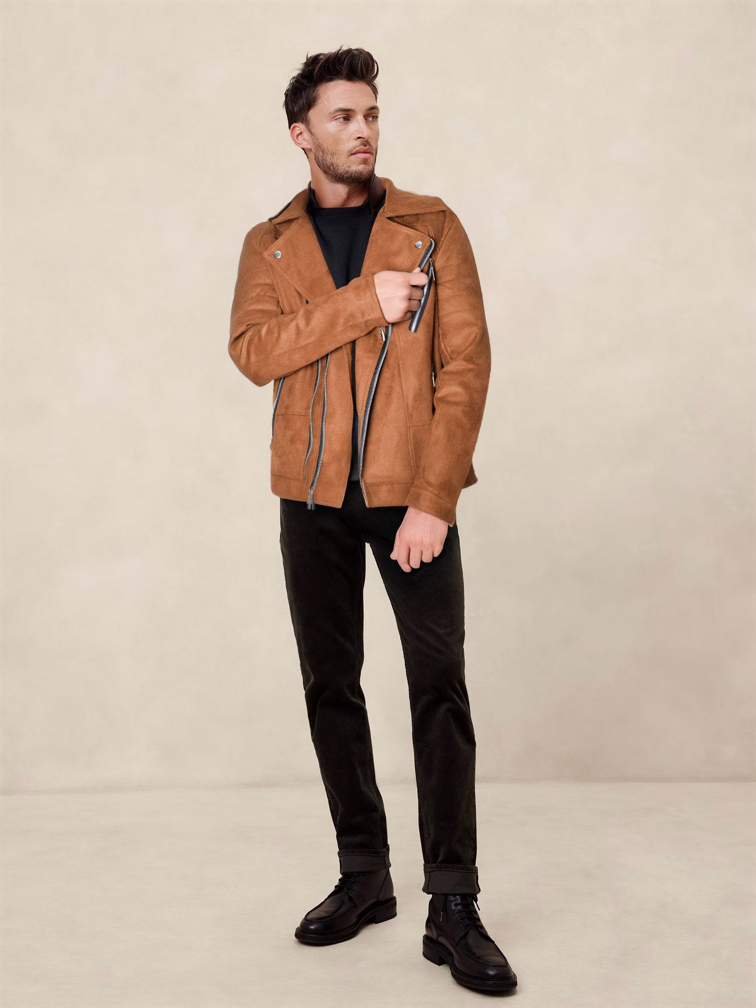 Chaqueta de cremalleras para hombre