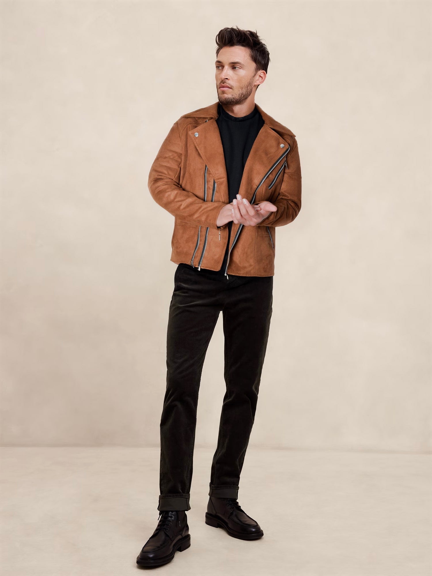 Chaqueta de cremalleras para hombre