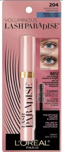 L'oreal pestañina Voluminous Makeup Lash Paradise da mayor volumen, longitud y un negro intenso